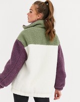Thumbnail for your product : ASOS DESIGN patched fleece hero jacket