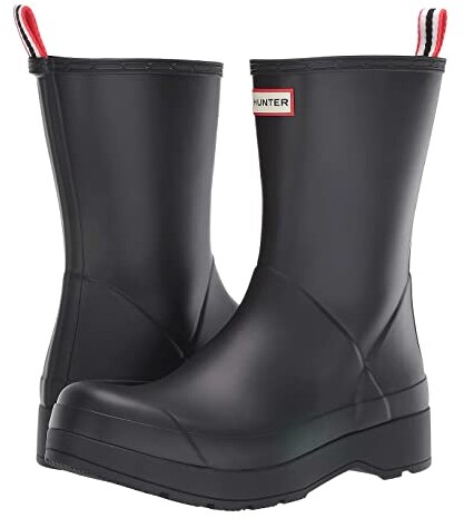 short black hunter rain boots