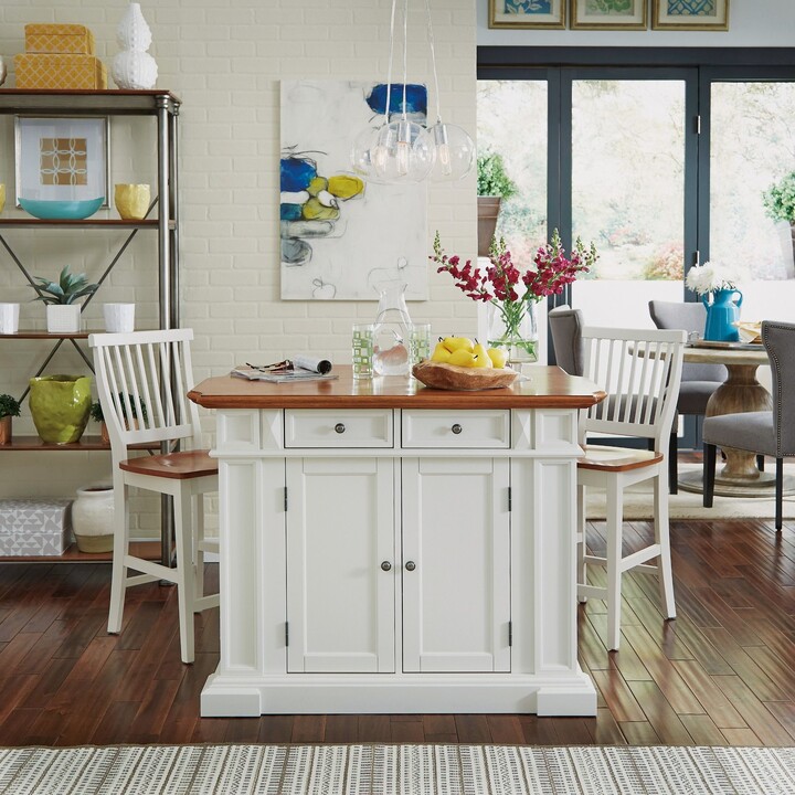 Home Styles Homestyles Americana Distressed OffWhite Oak Kitchen