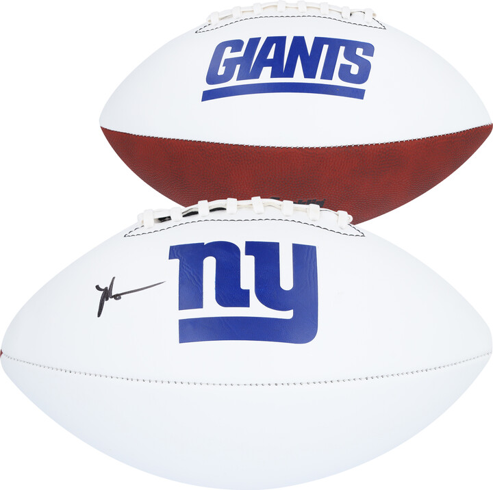 Fanatics Authentic Malik Nabers New York Giants Autographed Franklin White Panel Football