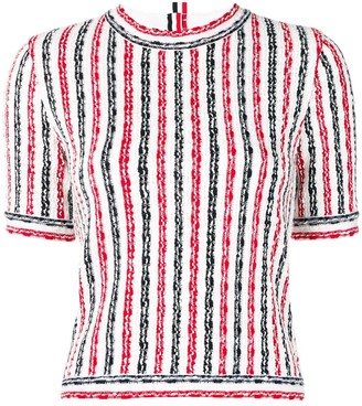 Thom Browne vertical-stripe T-shirt
