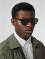 Thumbnail for your product : Burberry Keyhole Pilot Round Frame Sunglasses