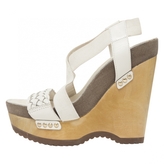 Thumbnail for your product : BCBGMAXAZRIA White Leather Sandals