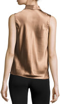 Thumbnail for your product : Lafayette 148 New York Gretchen Crossover Draped Charmeuse Blouse, Amaretto