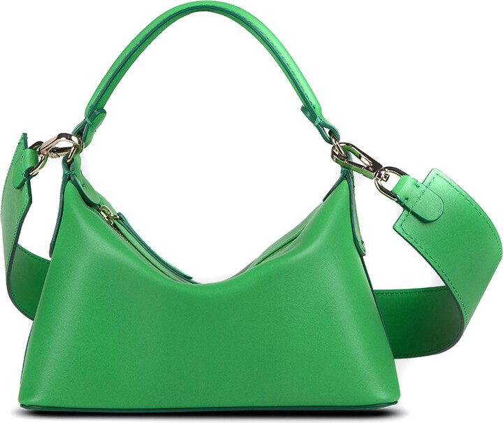 Leonie Hanne Mini Hobo Bag In Green Leather ShopStyle