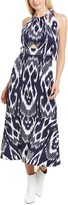 Thumbnail for your product : Rebecca Taylor Ikat Linen-Blend Midi Dress