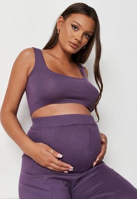Missguided Purple Co Ord Maternity Knit Bralette - ShopStyle