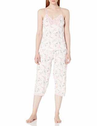 Rene Rofe Women's Adorable Lace Capri Pajama Set