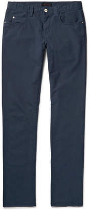 Loro Piana Slim-Fit Stretch-Cotton Trousers - Men - Navy
