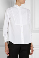 Thumbnail for your product : Sacai Poplin, cotton-piqué and chiffon shirt
