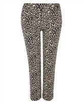 Thumbnail for your product : Jaeger Animal Print Cropped Trousers