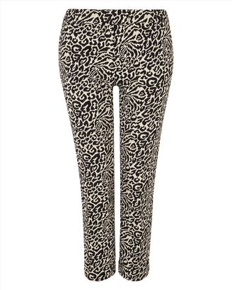 Jaeger Animal Print Cropped Trousers
