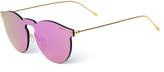 Thumbnail for your product : Illesteva Rimless Mirrored Iridescent Sunglasses, Pink
