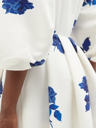 Emilia Wickstead Goldie Floral-print Faille Midi Dress - White Multi