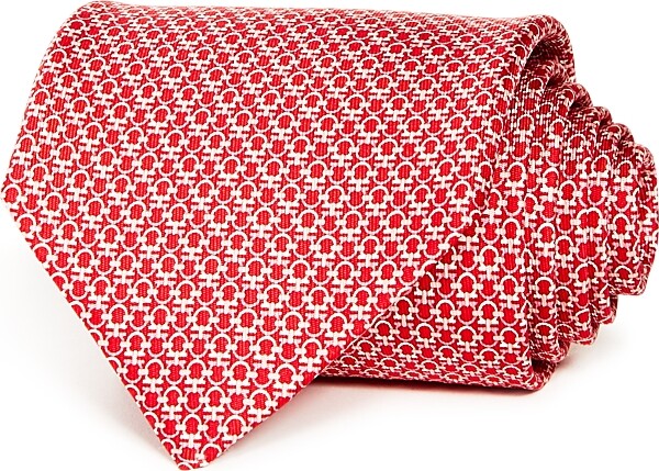 Ferragamo Mini Linked Gancini Silk Classic Tie