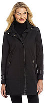 Thumbnail for your product : Jones New York Faux-Leather-Trim Raincoat