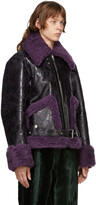 Thumbnail for your product : Dries Van Noten Black & Purple Lento Jacket