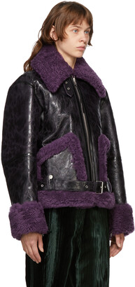 Dries Van Noten Black & Purple Lento Jacket