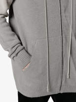Thumbnail for your product : Rick Owens grey glitter cashmere hoodie