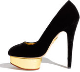 Thumbnail for your product : Charlotte Olympia 'Dolly' Contrast Platform Velvet Pump