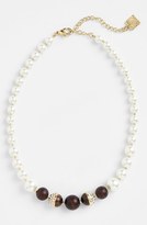 Thumbnail for your product : Anne Klein Wood & Glass Pearl Collar Necklace