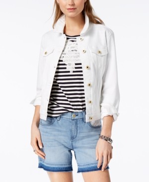 tommy hilfiger denim jacket white