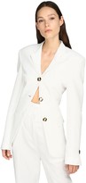 Thumbnail for your product : Proenza Schouler Cinched Linen Blend Blazer Jacket