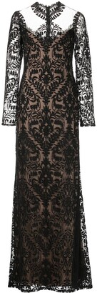 Tadashi Shoji Appliqué-Detail Long-Sleeve Dress