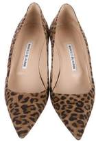 Thumbnail for your product : Manolo Blahnik Suede Printed Pumps