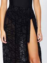 Thumbnail for your product : Shein Devore Detail Sarong Cover Up Skirt