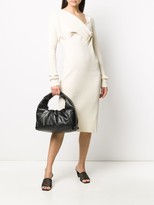 Thumbnail for your product : Bottega Veneta Knitted Draped Front Dress