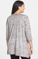 Thumbnail for your product : Allen Allen 'Cloud Wash' Angled V-Neck Tunic Top (Plus Size)