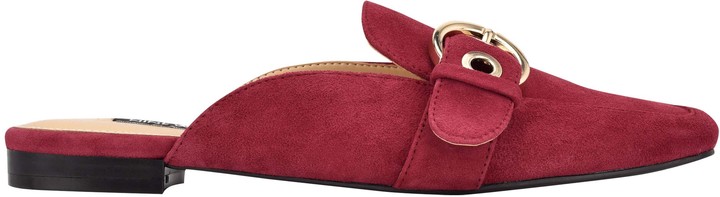 red loafer mules