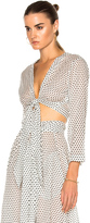 Thumbnail for your product : Lisa Marie Fernandez Tie Blouse in Geometric Print,White.
