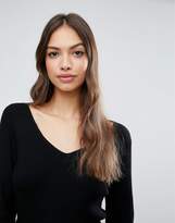 Thumbnail for your product : Vero Moda Ribbed Jumper With V Neck