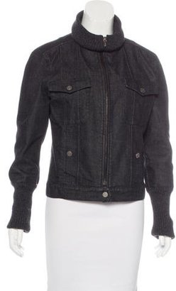 Chanel Wool-Trimmed Denim Jacket