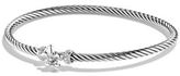 Thumbnail for your product : David Yurman Cable Collectibles Fleur-de-lis Bracelet with Diamonds