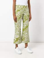 Thumbnail for your product : Fay printed cropped trousers