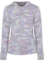 Thumbnail for your product : Monrow Printed Stretch-jersey Hooded Top