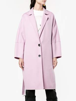 Marni Pink Belted alpaca coat