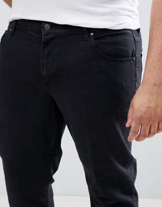 ASOS DESIGN Plus slim jeans in black
