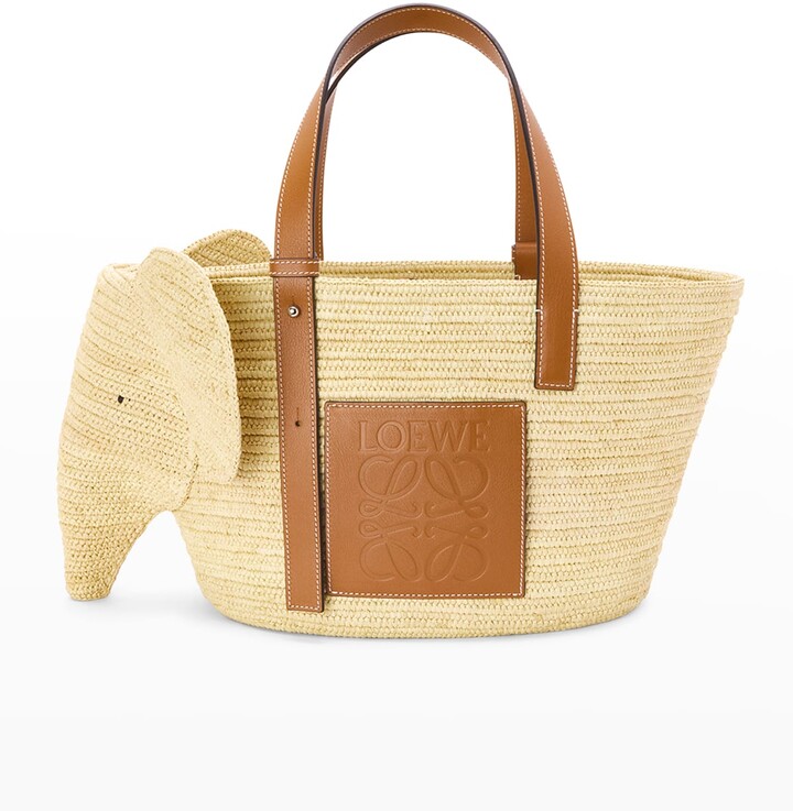 loewe large raffia tote