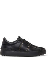 Thumbnail for your product : Valentino Valentino Black Rockstud Untitled 11 Open Sneakers