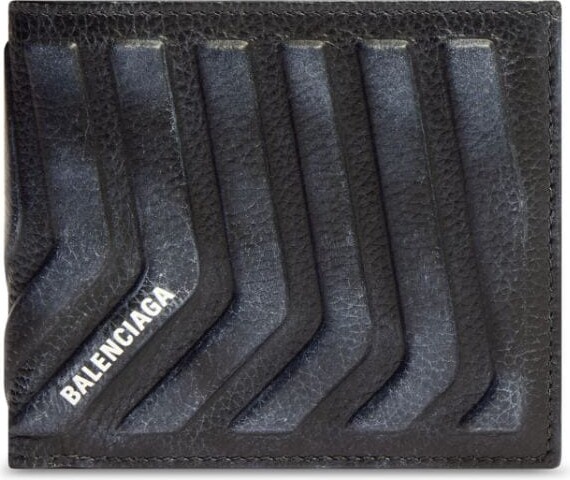 Men's Embossed Monogram Square Folded Wallet Box in Dark Grey