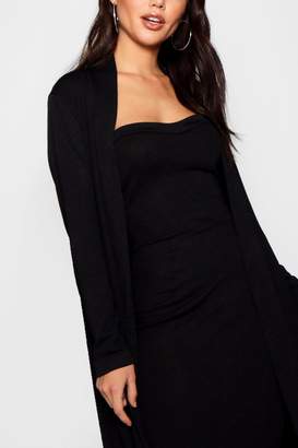 boohoo NEW Womens Bandeau Dress & Duster Co-Ord Set in Polyester
