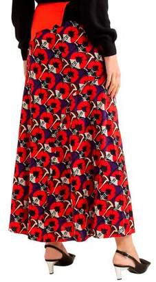 Marni Paneled Printed Jersey Maxi Skirt