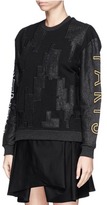 Thumbnail for your product : Nobrand Jagged embroidery wool blend sweatshirt