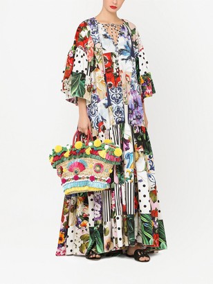 Dolce & Gabbana Long Patchwork-Print Dress