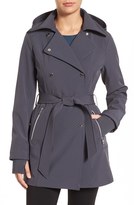 Thumbnail for your product : Jessica Simpson Women's Double Breasted Soft Shell Trench Coat