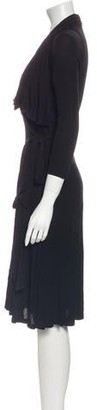 Diane von Furstenberg V-Neck Knee-Length Dress Black